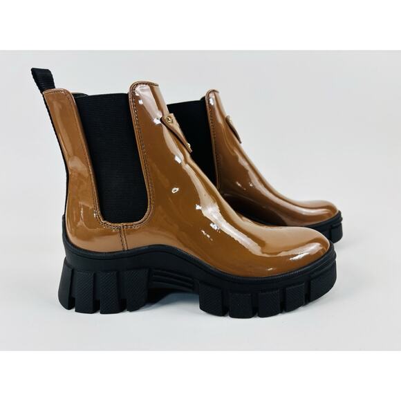 Guess Hestia Lug Sole Chelsea Boots Medium Brown Size 6.5 Women - Picture 1 of 13